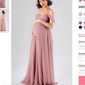Kennedy Blue - Jewel Maternity Bridesmaid Dress - Desert Rose -  Size 2 - NWT